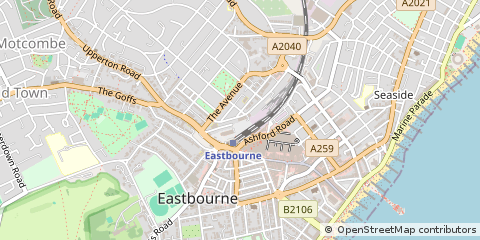 Map of Eastbourne, East Sussex