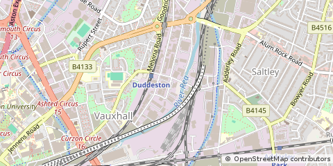 Map of Nechells, Birmingham