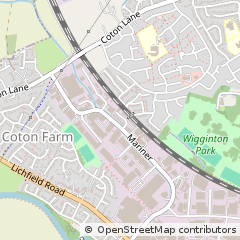Map of Tamworth, Staffordshire