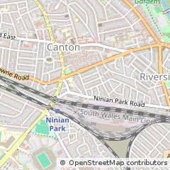 Map of Cardiff, South Glamorgan