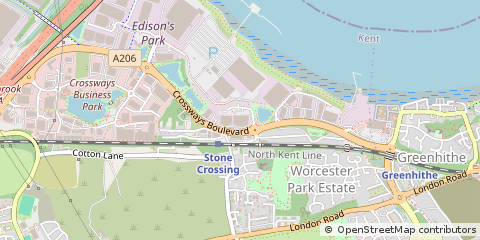 Map of Dartford, Kent