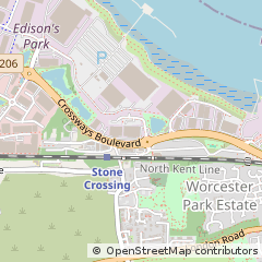 Map of Dartford, Kent