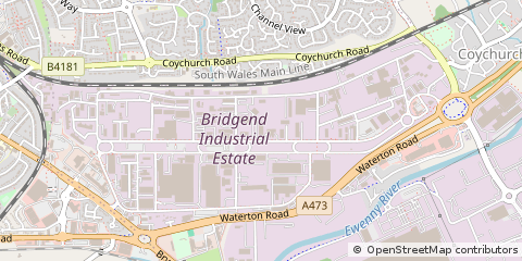 Map of Bridgend