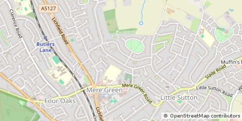 Map of Sutton Coldfield