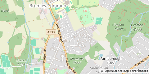 Map of Bromley, Kent