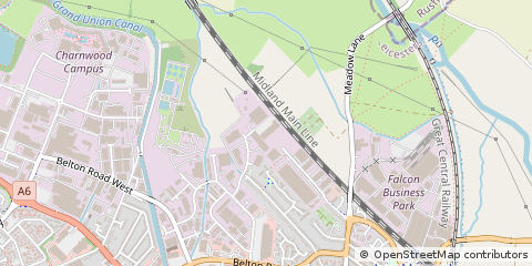 Map of Loughborough, Leicestershire