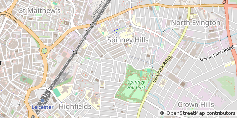 Map of Leicester, Leicestershire