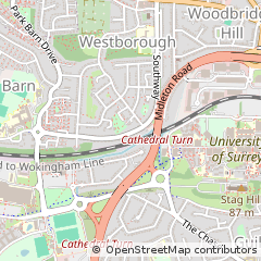 Map of Guildford, Surrey