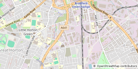 Map of Bradford, West Yorkshire