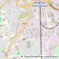 Map of Bradford, West Yorkshire