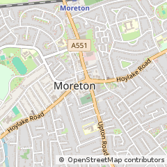 Map of Wirral, Merseyside
