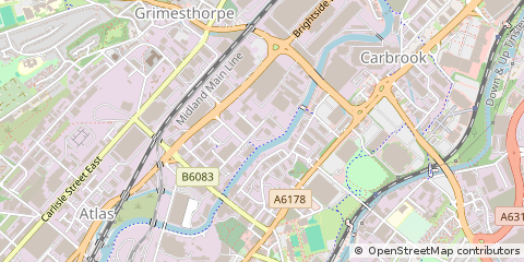 Map of South Yorkshire