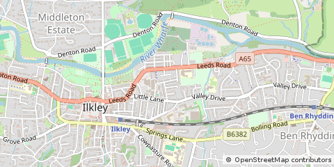 Map of Ilkley, West Yorkshire