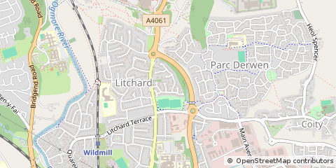 Map of Bridgend