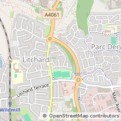 Map of Bridgend