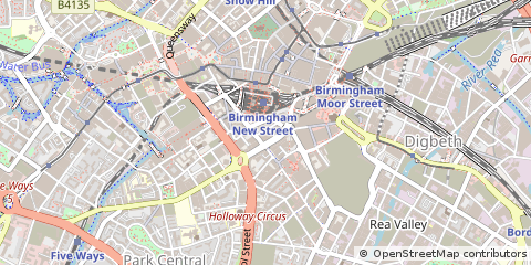 Map of Birmingham, West Midlands