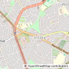 Map of Sheffield, South Yorkshire