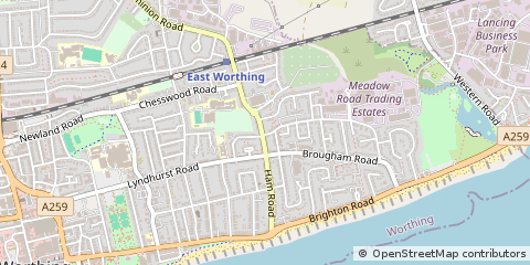 Map of Worthing