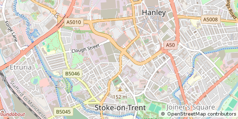 Map of Stoke on Trent