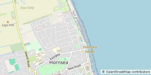 Map of Hornsea, North Humberside