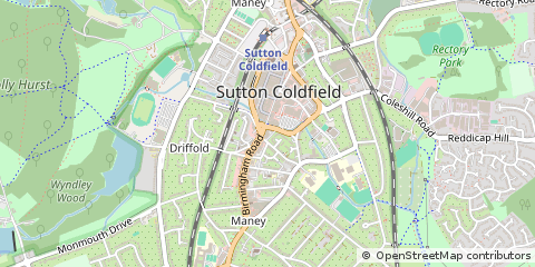 Map of Sutton Coldfield