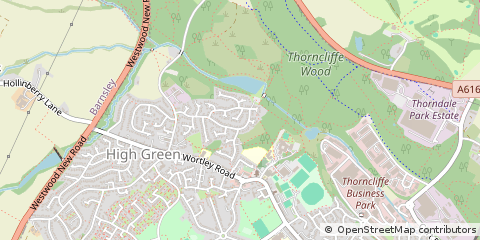 Map of Sheffield, South Yorkshire