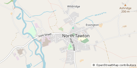 Map of North Tawton