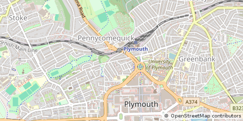 Map of Plymouth, Devon