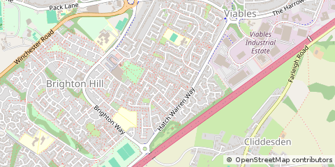 Map of Basingstoke, Hampshire