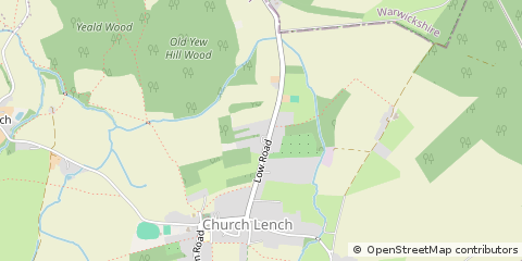Map of Evesham, Worcestershire