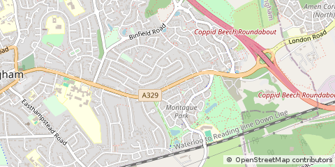 Map of Wokingham, Berkshire