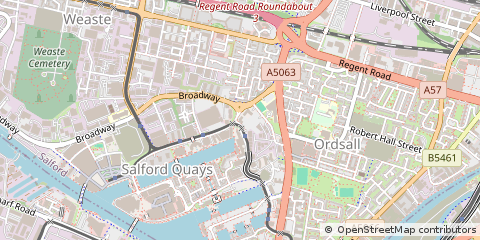Map of Salford, Lancashire