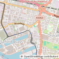 Map of Salford, Lancashire