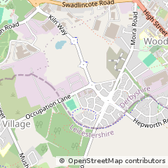 Map of Swadlincote, Derbyshire