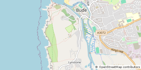 Map of Bude, Cornwall