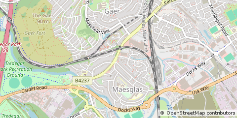 Map of Newport, Gwent