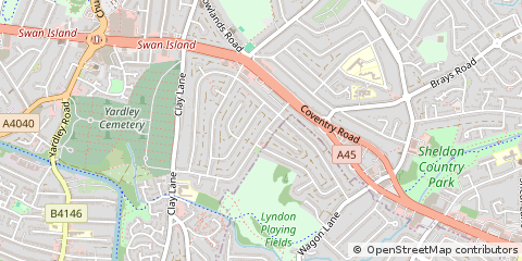 Map of Birmingham, West Midlands