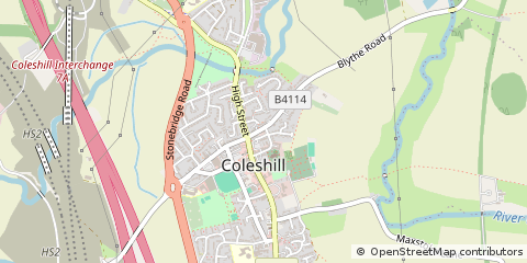 Map of Coleshill, Birmingham