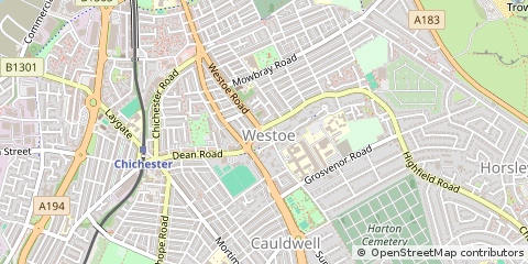 Map of South Shields, Tyne and Wear