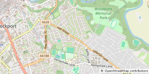 Map of Stockport, Greater Manchester