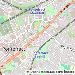 Map of Pontefract, West Yorkshire