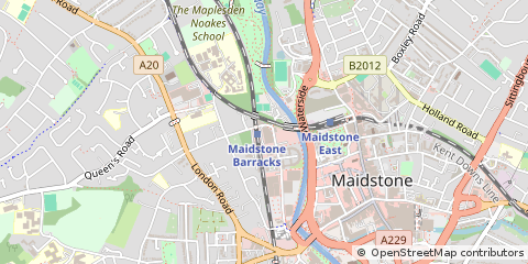 Map of Maidstone, Kent