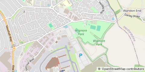 Map of Luton, Bedfordshire