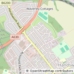 Map of Sheffield, South Yorkshire