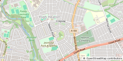 Map of Newcastle Upon Tyne, Tyne and Wear