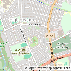 Map of Newcastle Upon Tyne, Tyne and Wear