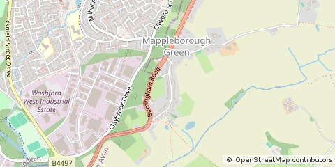 Map of Mappleborough Green, Warwickshire