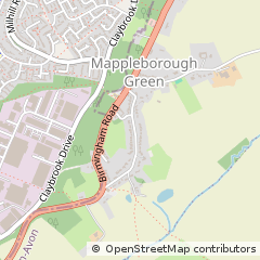 Map of Mappleborough Green, Warwickshire