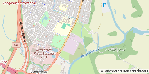 Map of Warwick, Warwickshire