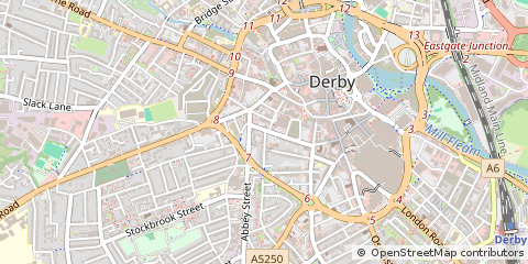 Map of Derby, Derbyshire